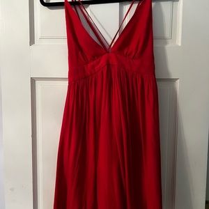 Red shift dress